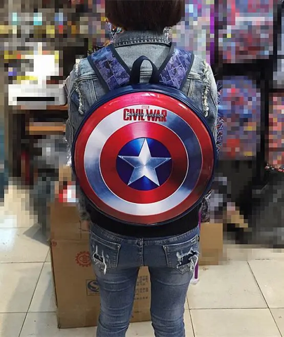 Captain America Round Shield Backpack-1