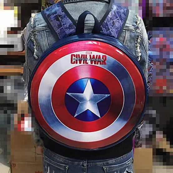 Captain America Round Shield Backpack-2