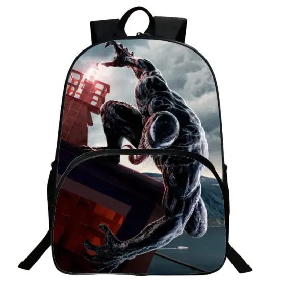 Jumping of a building - Marvel Venom Symbiote Backpack