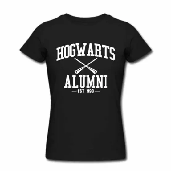 Black Hogwarts Alumni Black T-Shirt-Female