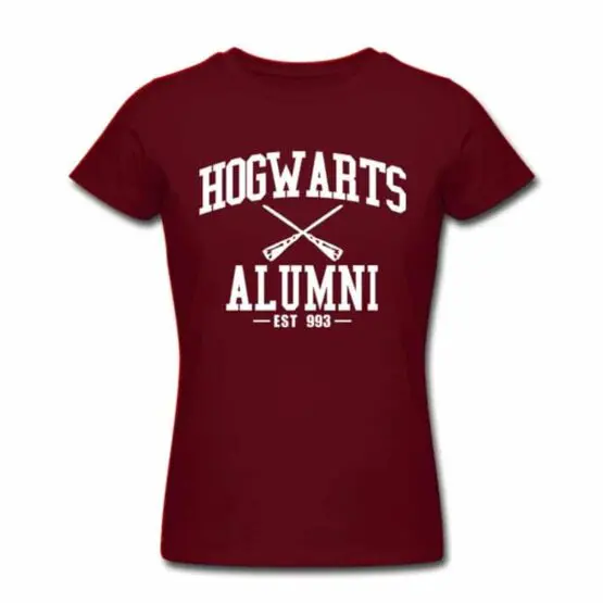 Burgundy Hogwarts Alumni Burgundy T-Shirt-Female