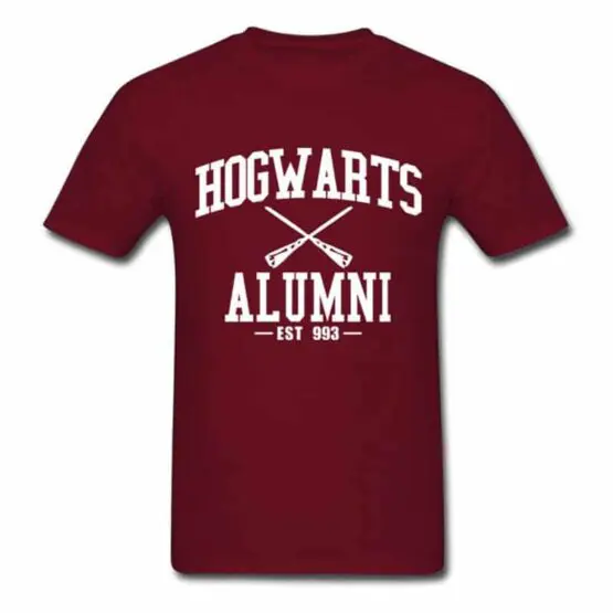 Burgundy Hogwarts Alumni Burgundy T-Shirt-Male