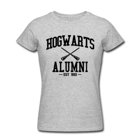 Grey Hogwarts Alumni Grey T-Shirt-Female