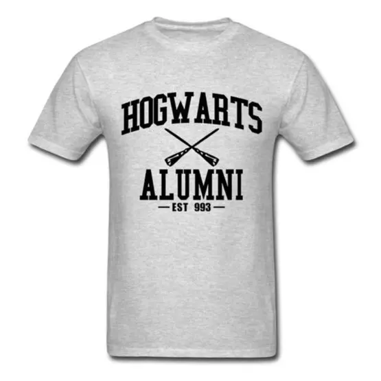 Grey Hogwarts Alumni Grey T-Shirt-Male