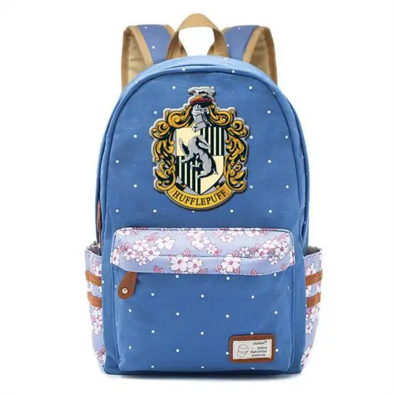 Hogwarts Houses Girl's school bag - Hufflepuff - Blue