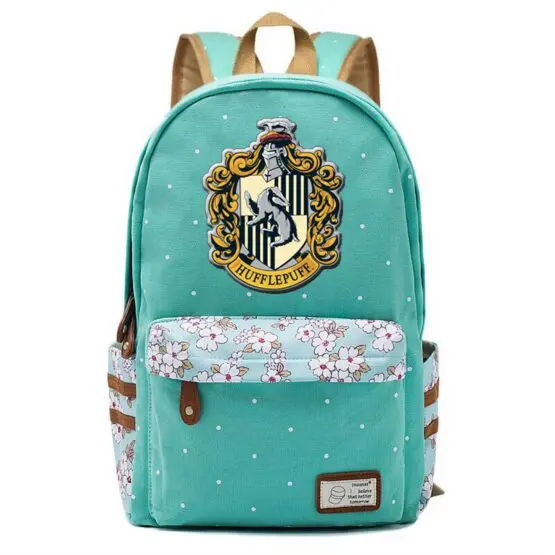 Hogwarts Houses Girl's school bag - Hufflepuff - Ocean Green