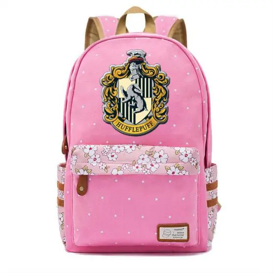 Hogwarts Houses Girl's school bag - Hufflepuff - Pink