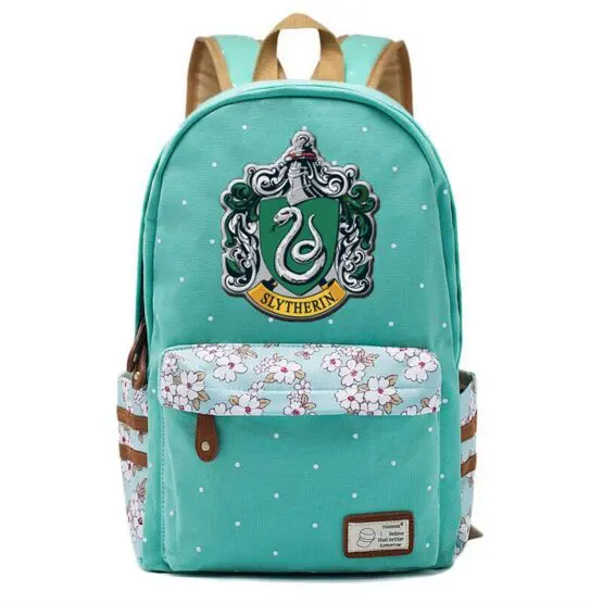 Hogwarts Houses Girl's school bag - Slytherin - Ocean Green