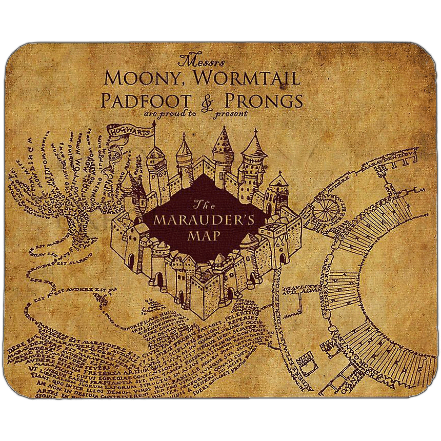 Harry Potter Marauder's Map Mouse Mat Gaming Mouse Pad - Jedmark