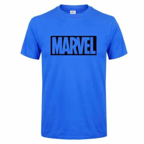 Blue Marvel T-Shirt With Black Logo