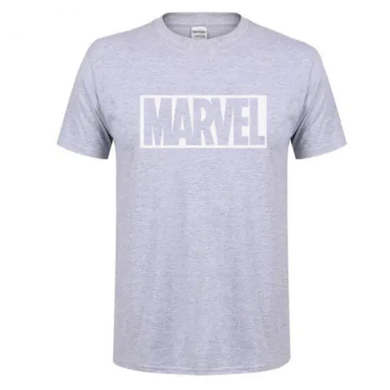 Grey Marvel T-Shirt With White Logo