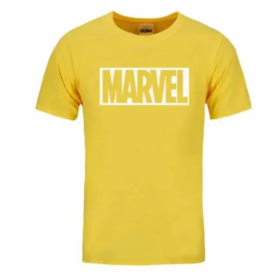 Yellow Marvel T-Shirt With White Logo