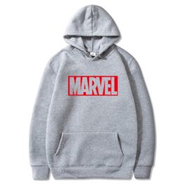 Marvel Hooded Sweatshirt - Hoodie in light grey with red Logo